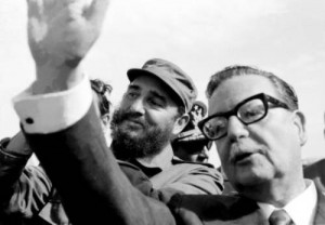 Salvador Allende con Fidel Castro