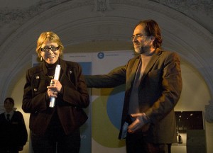Teresa Parodi y el ex Secretario de Cultura Jorge Coscia