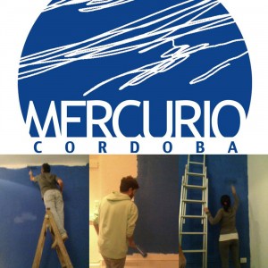 El logo de Mercurio Córdoba y la puesta a punto de la disquería.